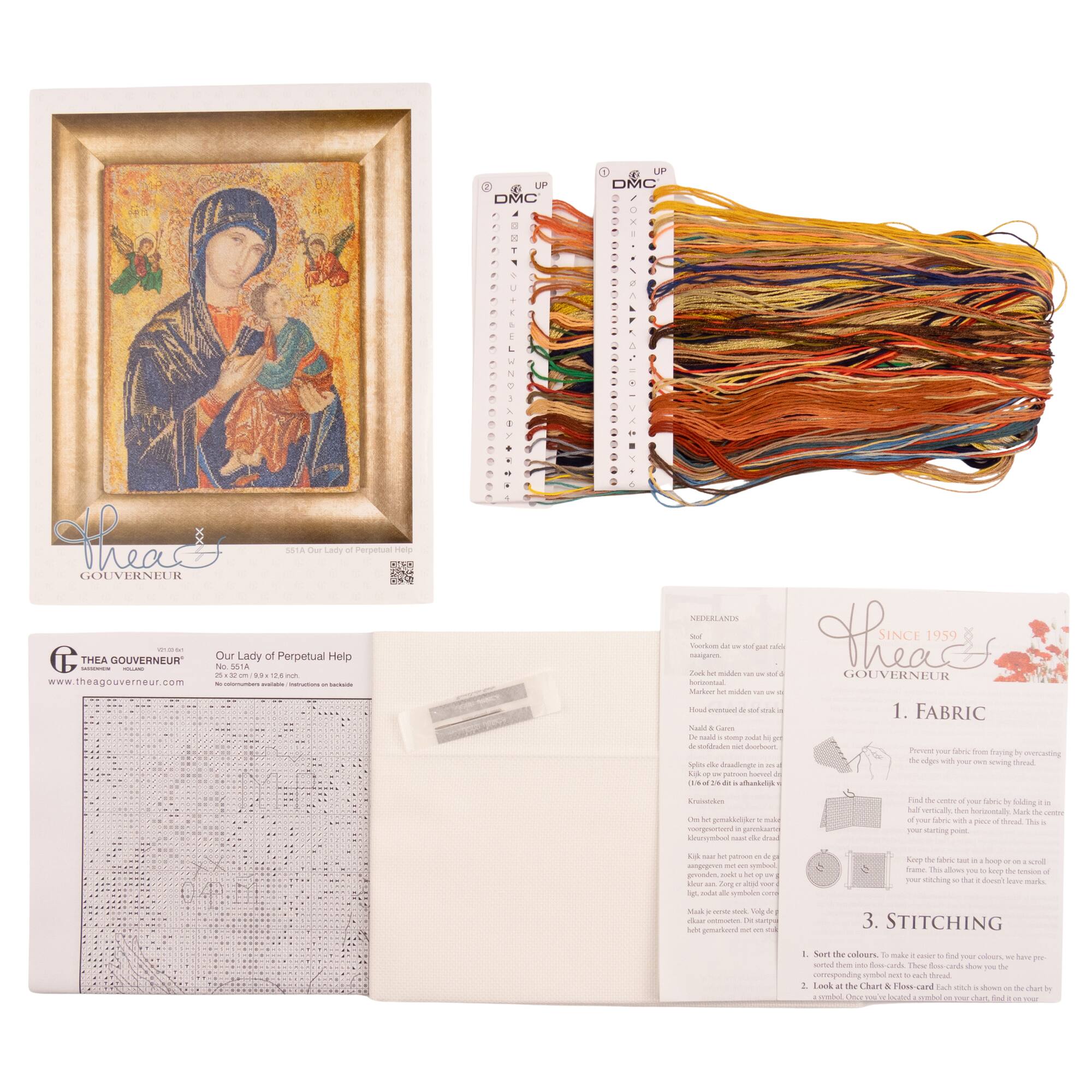 Thea Gouverneur Since 1959® Our Lady of Perpetual Help Counted Cross Stitch Kit